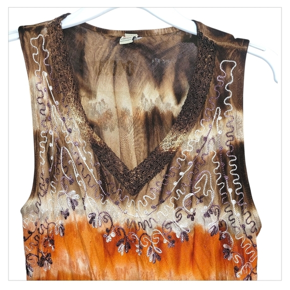 Bohemian Tie-Dye Sleeveless Dress - Picture 4 of 6